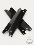 2-Pack Universal Porcelain Steel Grill Heat Plates, 15 1/8" x 3 3/4"