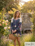 Entro Bell Sleeve Sheer Boho Peasant Crochet Dress, navy, size small