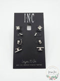 I.n.c. Silver-Tone 4-Pc. Set Crystal Stud Earrings