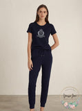Lauren Ralph Lauren Womens Graphic Cotton-Blend T-Shirt
