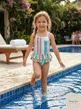 First Impressions Baby Girls Striped Swimsuit, Size 24Mo