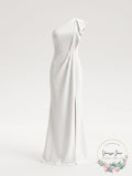 Adrianna Papell Ruffled One-Shoulder Gown, Size 4