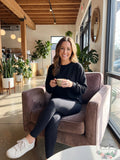 Aqua Athletic Scalloped Sweatshirt