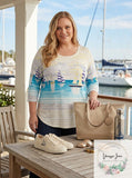 Karen Kane Womens Plus Size 3/4 Sleeve Shirttail Tee, Size 3X