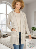 Style & Co Stud-Trim Hooded Cardigan, Size 1X