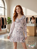 American Rag Juniors Printed Ruffle-Trimmed Wrap Dress