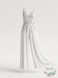 Adrianna Papell Sequined Georgette Wide-Leg Jumpsuit, Size 18