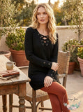 Style & Co Petite Lace-up Tunic