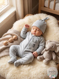 Chickpea Baby Boys I Love My Dad 2-Piece Coverall Set – Gray, Size 3/6 Months