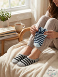 Lot of 2 Charter Club Colorblocked Fuzzy Cozy Socks, Size 9/11