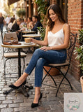 Kut from the Kloth Meghan High-Rise Ankle Cigarette-Leg Jeans