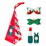 Inuwet Cherry Lip Balm and Hair Clip Holiday Gift Set