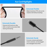 iOS 8 Pin to 3.5mm Aux Audio Adapter Cord