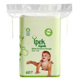 Ipek Baby Organic Cleansing Pads for Sensitive Skin 60 Count