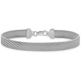 Italian Made 925 Sterling Silver 7MM Flat Coreana Chain Bracelet