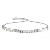 Italian Solid Sterling Silver Adjustable Bangle Bracelet