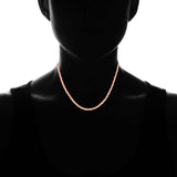 Italian Sterling Silver Braided Herringbone Necklace by Verona