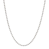 Italian Sterling Silver Diamond Cut Bead Chain Necklace