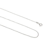 Italian Sterling Silver Diamond Cut Bead Chain Necklace