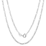 Italian Sterling Silver Unisex Figaro Chain