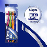 Signal Soft Bristle Manual Toothbrush - Gentle Oral Care, Ergonomic Design for Effective Teeth Cleaning
