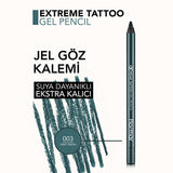 Flormar Extreme Tattoo Waterproof Gel Eye Liner - Long-Lasting, Precise Application for Various Eye Makeup Styles