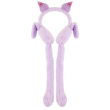 Eklips Kids Purple Plush Earmuffs with Cute Character Design