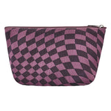 Eklips Purple Geometric Makeup Bag with Zipper