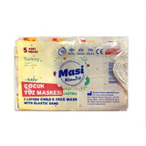 Masi Disposable Face Masks for Children - 50 Count, Three-Layer Protection, Secure Fit