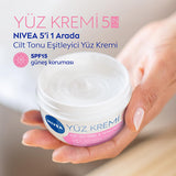 Nivea Facial Moisturizer: Skin Tone Evening Cream with Pearl Extract & SPF 15 - 24 Hour Hydration, Dark Spot Prevention