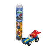 Plus Plus Construction Toy - 200 Piece Colorful Building Blocks Set, Reusable & Travel-Friendly, Made in Denmark