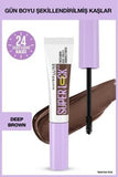 Maybelline Super Lock Deep Brown Brow Glue: Long-Lasting Eyebrow Mascara for Sculpted, Fuller Brows - Dark Brown Eyebrow Fixative & Setting Gel