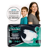 Jender Allfit Belted Diaper Briefs for Kids & Adults XS 30ct