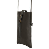 Jennie Small crossbody bag w/ slim strap closure & tassel - Deepest Brown