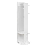 Jewelry Armoire with Full Length Mirror 360° and Large Capacity Jewelry Organizer Armoire; Lockable Mirror with Jewelry Storage; Coat Rack; Multi Storage Shelves