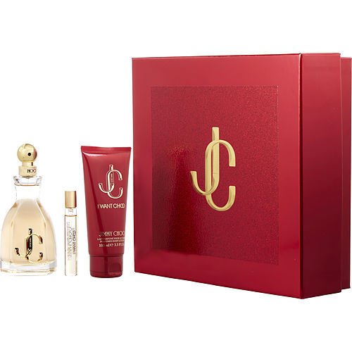 JIMMY CHOO I WANT CHOO by Jimmy Choo EAU DE PARFUM SPRAY 3.4 OZ & BODY LOTION 3.4 OZ & EAU DE PARFUM SPRAY 0.25 OZ MINI