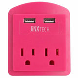 JinxTech 2-Outlet Wall Tap with Dual USB