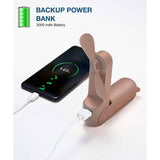 JISULIFE 3-in-1 Portable Small Pocket Fan with Power Bank