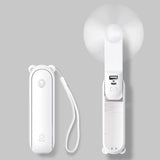 JISULIFE 3-in-1 Portable Small Pocket Fan with Power Bank