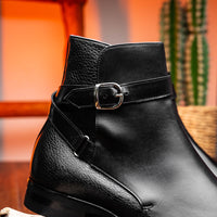 45-600-BLK Jodphur Italian Calfskin Boot, Black