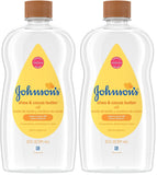 Johnson's Baby Oil, Mineral Oil Enriched with Shea & Cocoa Butter to Prevent Moisture Loss, Hypoallergenic, 20 fl. oz