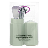 Eklips 5-Piece Travel Makeup Brush Set with Pouch