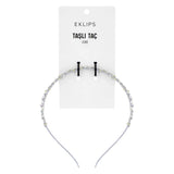 Eklips Gray Rhinestone Headband for Elegant Hair Styling