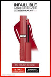 L'Oreal Paris Infaillible Drunk in Rose Liquid Lipstick - Long Lasting, High Shine, Vibrant Red Liquid Lipstick