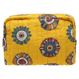 Eklips Quilted Cosmetic Bag: Stylish & Compact Makeup Organizer - Perfect Travel Size.
