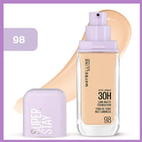 Maybelline Super Stay Lumi Matte Foundation: 30H Lightweight Satin Matte Coverage for Oily Skin, Natural Finish