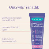 Lansinoh Nipple Cream for Breastfeeding Mothers: Soothes Sore & Cracked Nipples - Lanolin Balm for Pain Relief & Safe Baby Feeding - 0.34 fl oz