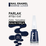 Flormar Nail Enamel: High Pigment, Long Lasting Nail Polish for Strong, Glossy Nails - Marine Lover