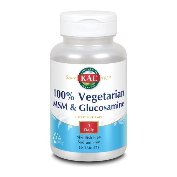 KAL MSM Glucosamine Sulfate 500/500 mg 60 Tablets