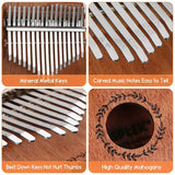 Kalimba 17 Keys Thumb Piano with Tuning Hammer and Bag
